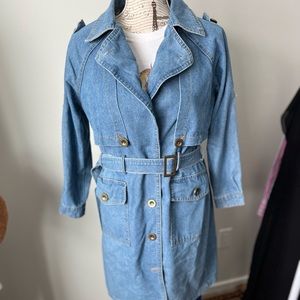 Vintage Denim Trench coat